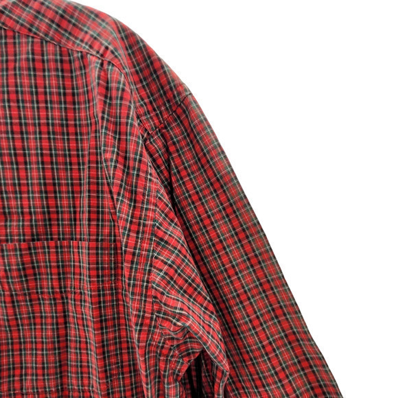 Tommy Hilfiger Plaid button collar Long Sleeve Button Up Vintage Mens Shirt Top - Picture 10 of 16